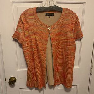 Jones New York Collection Sublimated open front cardigan -Multicolor-Large